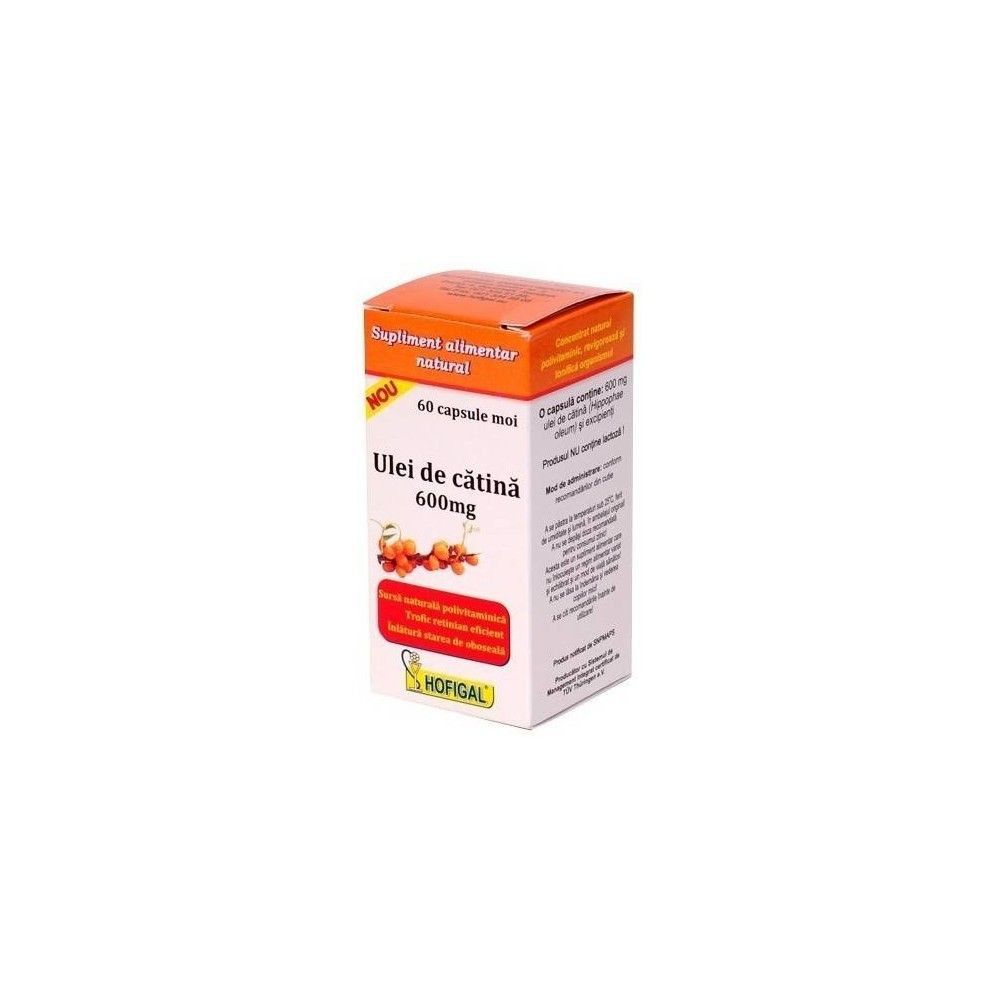 Ulei de Catina 600 mg, 60 capsule, Hofigal