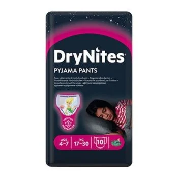 HUGGIES DryNites chiloti absorbanti 17-39 kg, fetite 4-7 ani, 10 bucati