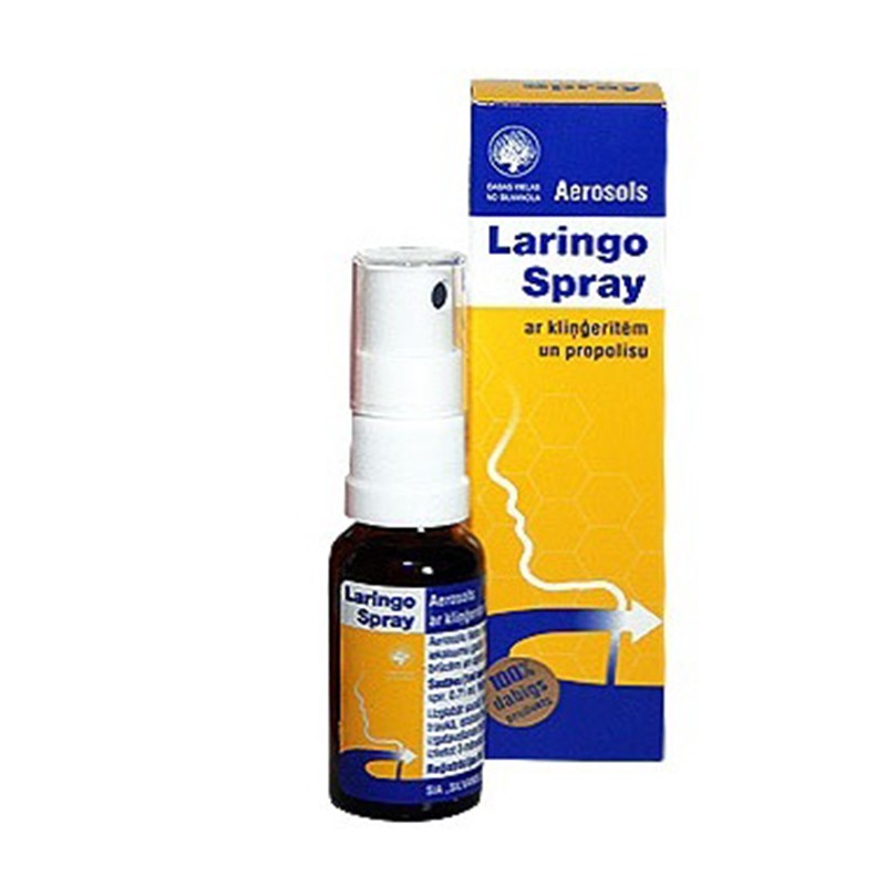 Laringo Spray cu propolis si ulei de galbenele, 20 ml, Sia Silvanols