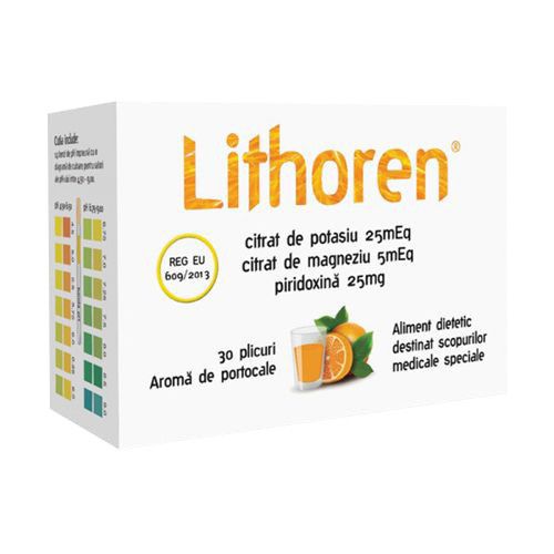 Lithoren, aroma de portocale, 30 plicuri, Rafarm