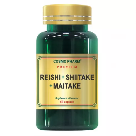 Reishi + Shiitake + Maitake, 60 capsule, Cosmo Pharm