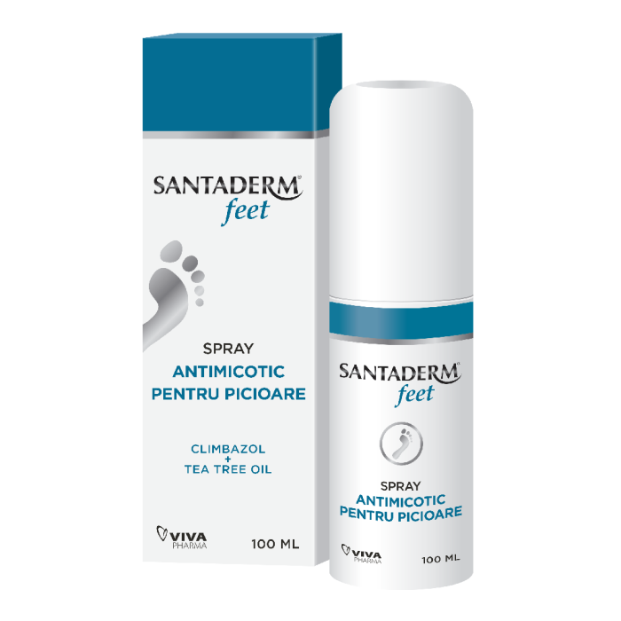 Santanderm 4 Feet Spray, antimicotic pentru picioare, 100 ml, Viva Pharma