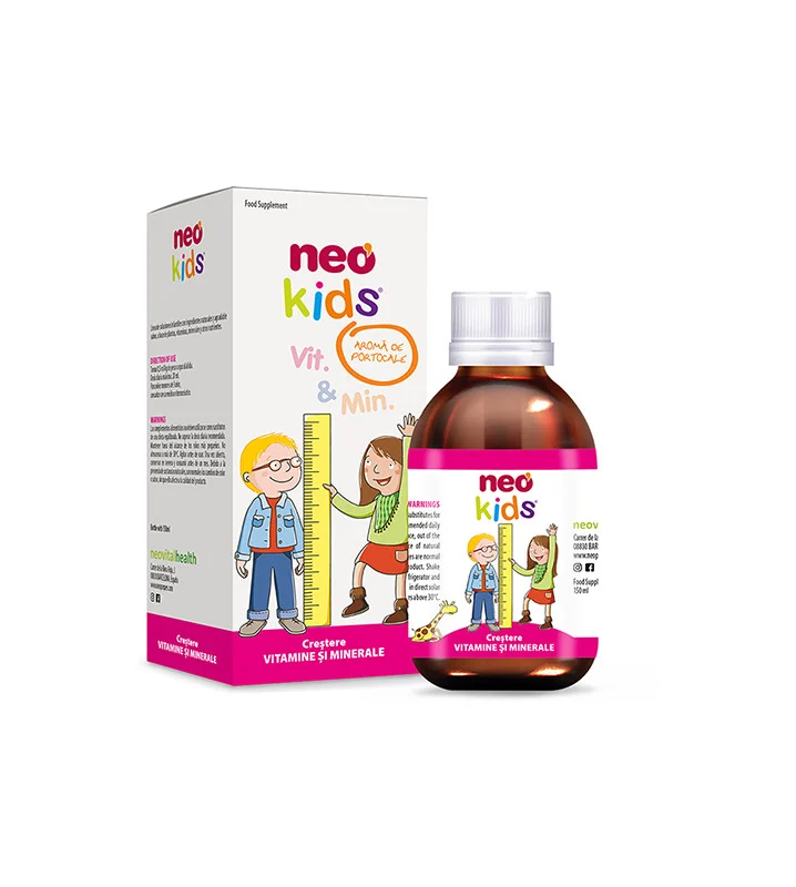 Sirop de creștere cu vitamine și minerale, 150 ml, Neo Kids
