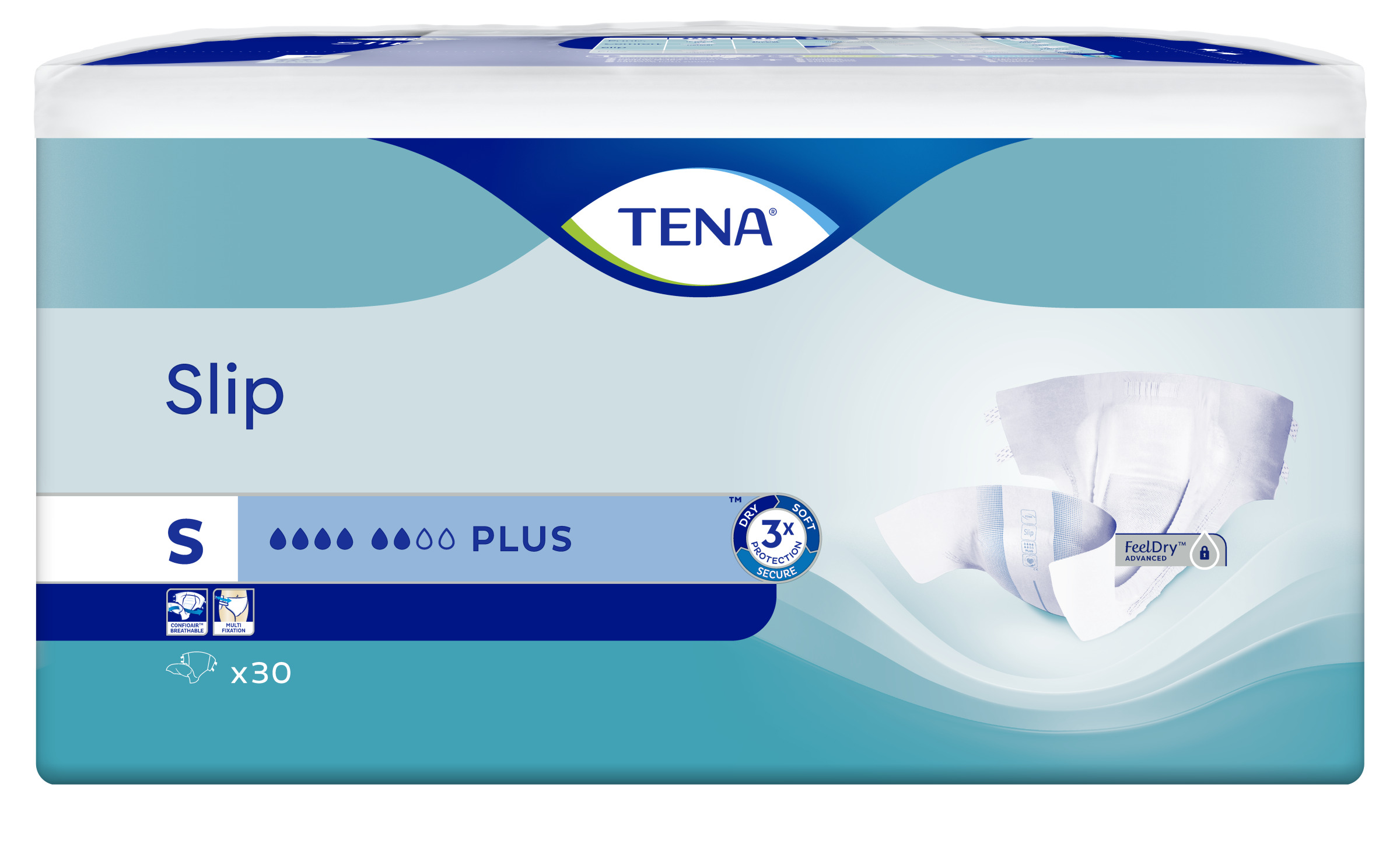 Scutece deschise incontinență adulți TENA Slip Original Plus, Unisex, mărimea S, 30 buc.