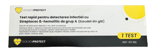 Test rapid streptococ A, 1 bucata, Golden Protect