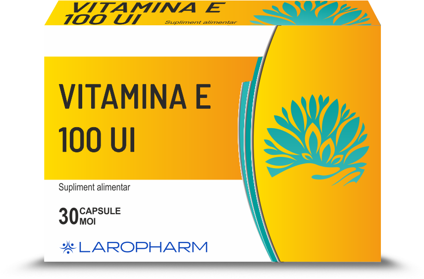 Vitamina E 100 UI, 30 capsule moi, Laropharm