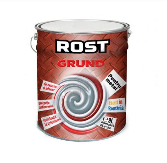 Lacuri / Grunduri - ROST Grund pentru metal interio/exterior 9 L Gri, https:magazin.crisgroup.ro