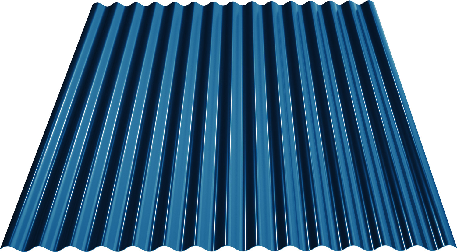 Tigla metalica - Tabla Sinus BILKA model S18 Sinus, 0,5 mm aspect Lucios, culoare RAL 5010 (Albastru), https:magazin.crisgroup.ro