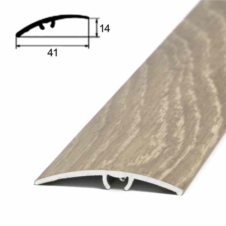 Profil trecere pardoseala aluminiu 41 mm Frasin Gri 1.8 m