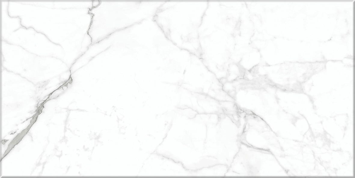 Gresie portelanata, 120 × 60 cm, alba, rectificata, super glossy, LUX Spider, Cesarom