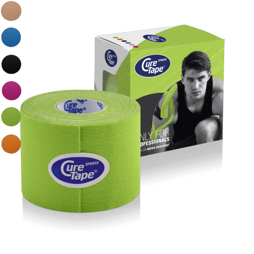 Benzi kinesiologice Cure Tape Sports 5cmx5m, rezistenta sporita la apa, Verde Lime