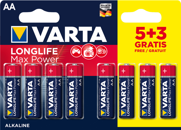 Baterie - BATERIE LONGLIFE 4706 5+3 BUC AA VARTA, dennver.ro