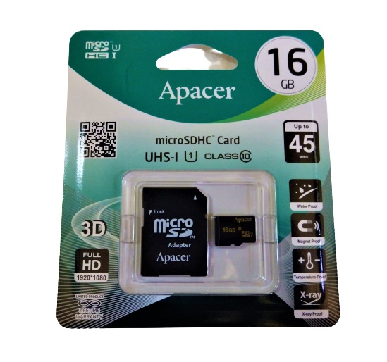 Electronice - CARD MEMORIE MICROSDHC 16GB CLASA 10 UHS-I CU ADAPTOR APACER, dennver.ro
