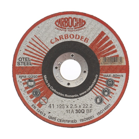 Disc de taiat - Elemente taiere - DISC DEBITARE METAL 125x2.5MM CARBOCHIM, dennver.ro