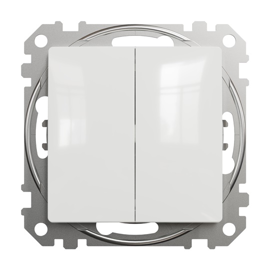 Intrerupatoare INTRERUPATOR DUBLU ALB DESIGN SDD111105 SEDNA