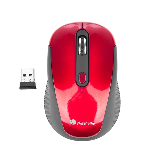 Sistem audio - video - MOUSE WIRELESS OPTIC RED-800 -1600 DPI NGS, dennver.ro