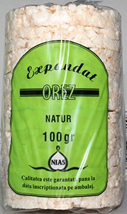 RONDELE EXPANDATE DIN OREZ NATUR NIAS 100G # 30 buc