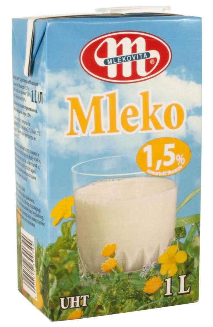 LAPTE UHT 1.5% GRASIME MLEKOVITA 1L # 6 buc