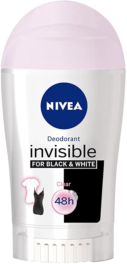 NIVEA DEO STICK BLACK&WHITE INVISIBLE 40ML-82236 # 18 buc