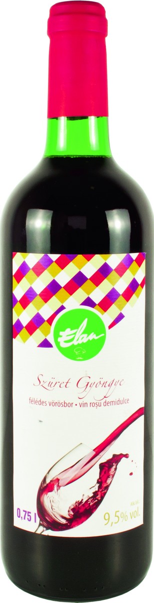 ELAN VIN ROSU DEMIDULCE SZURET GYONGYE 750ML # 12 buc