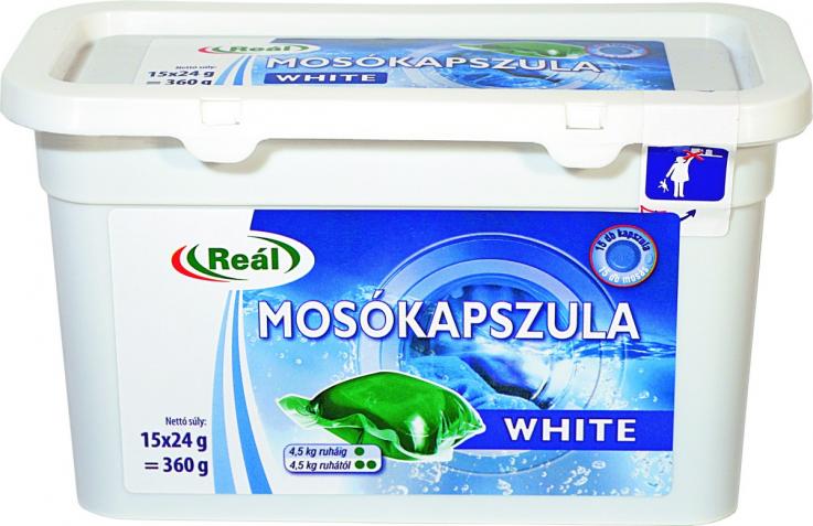 REAL DETERGENT CAPSULE WHITE 15*24G 360G # 12 buc