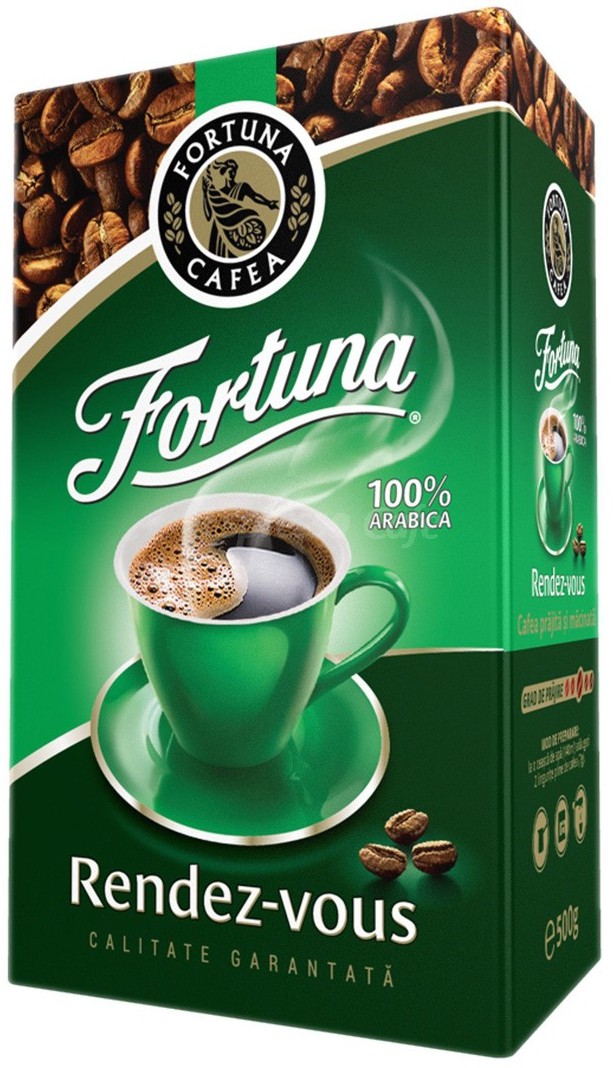 CAFEA BOABE RENDEZ VOUS VERDE FORTUNA 500G # 12 buc