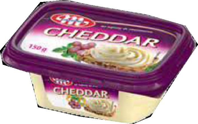 CREMA DE BRANZA CHEDDAR MLEKOVITA 150G # 12 buc