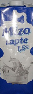 LAPTE UHT 1.5% GRASIME MIZO Q-PAK 1L
