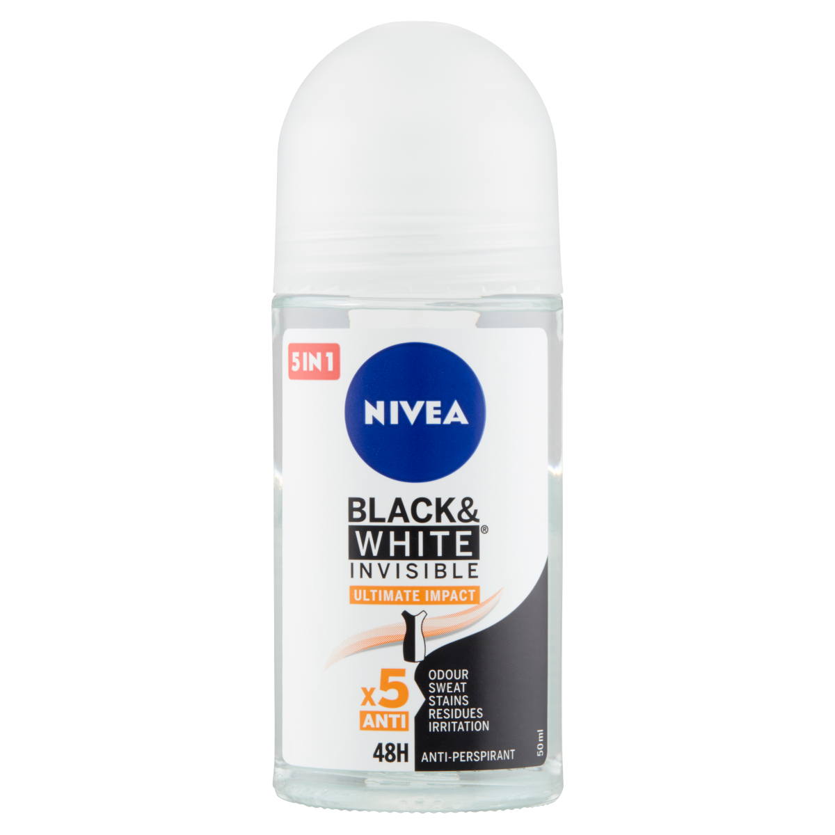NIVEA DEO ROLL-ON INV.BLACK&WHITE ULTIMATE PROTECT 50ML-83490