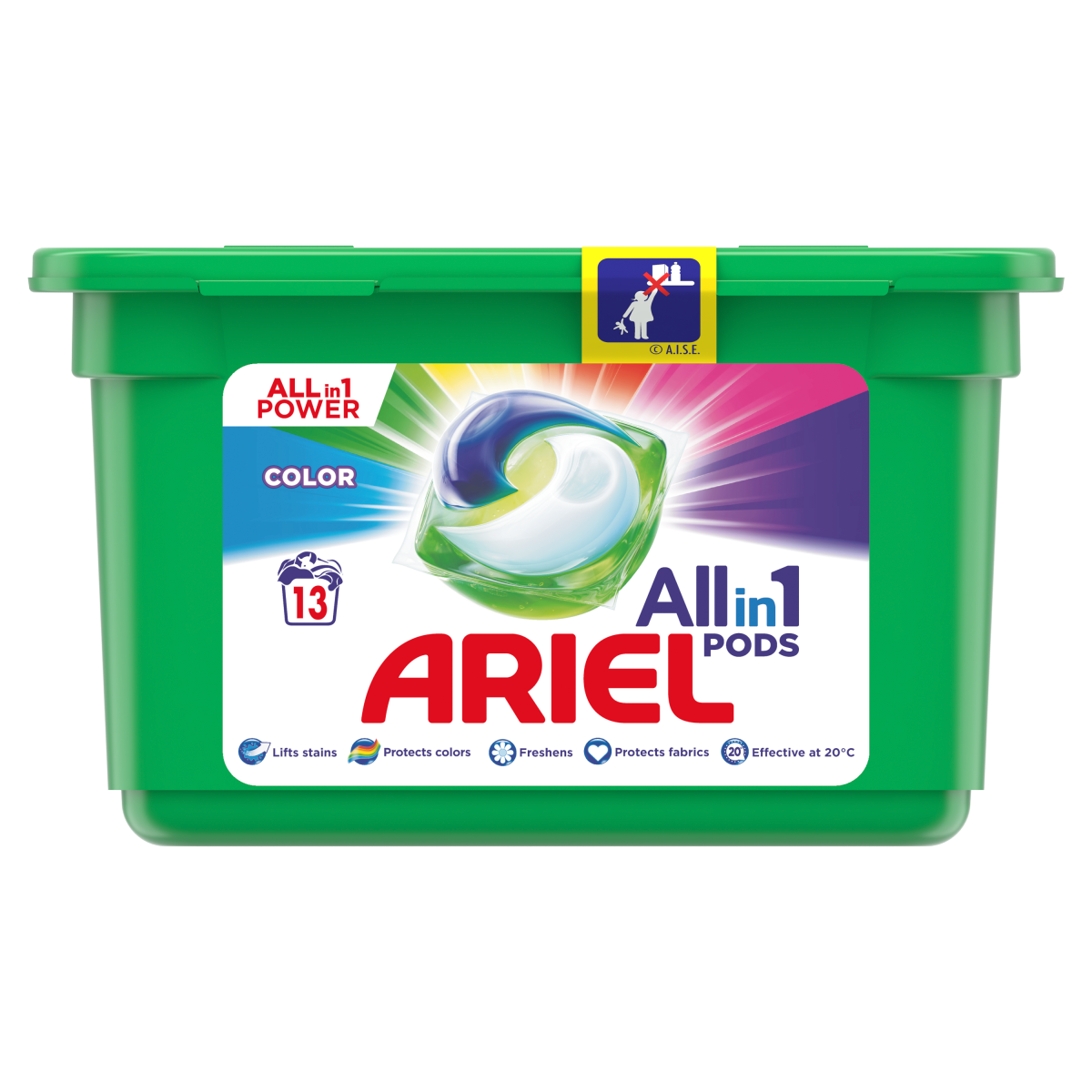 DETERGENT ARIEL PODS GEL CAPSULA ALL IN1 COLOR 13*23.8G