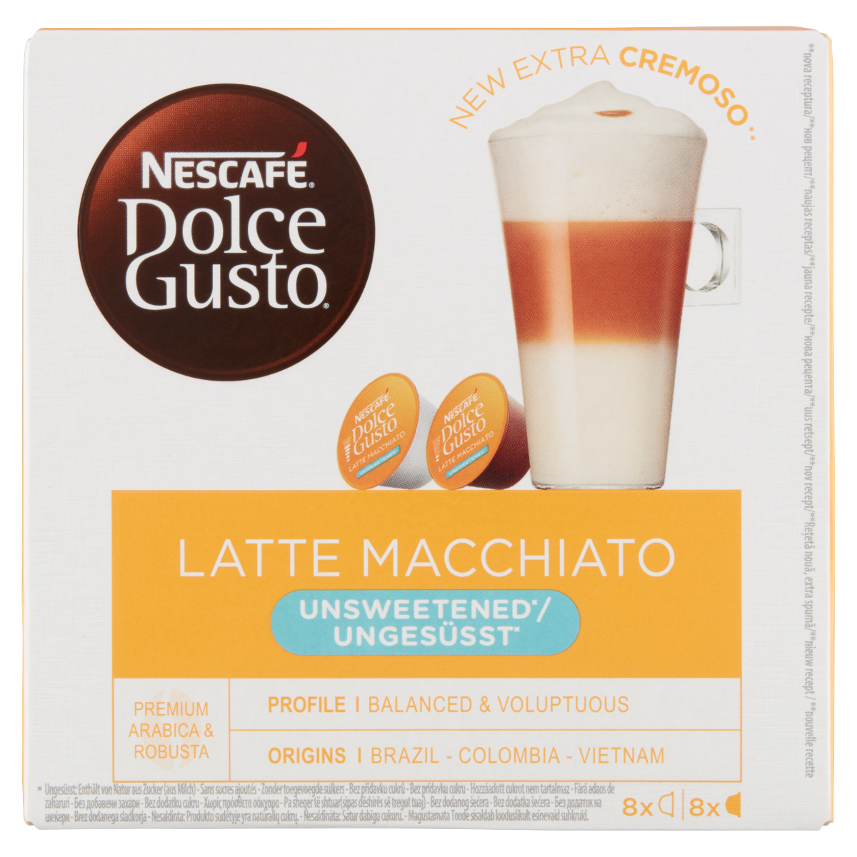 NESCAFE DOLCE GUSTO LATTE MACCHIATO CAPSULE 164G