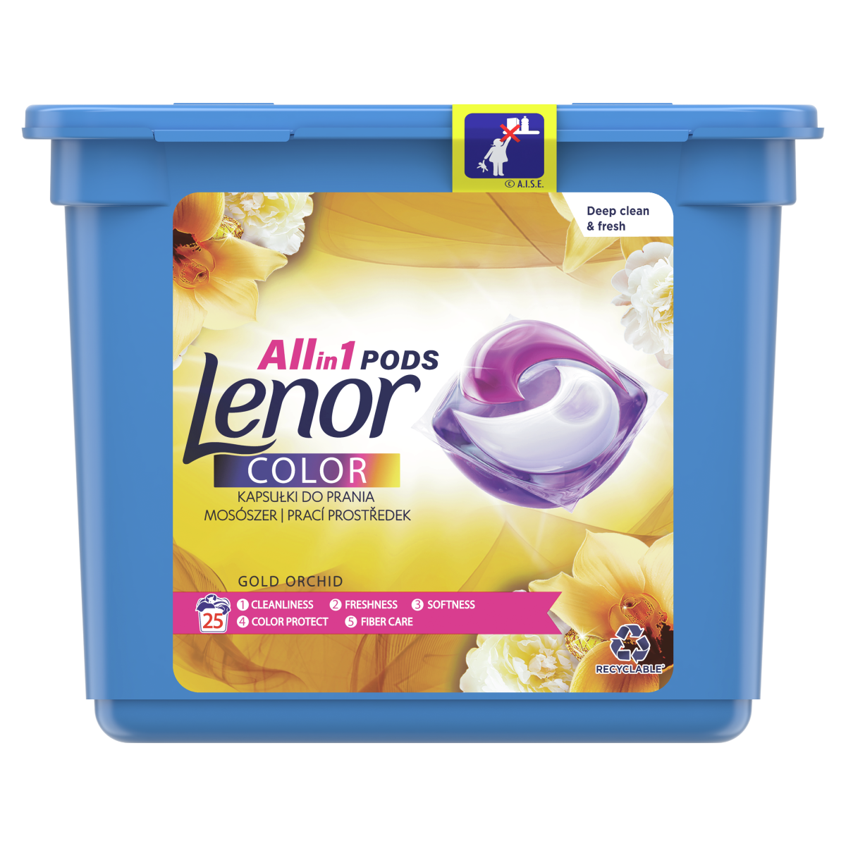 DETERGENT LENOR CAPSULE ALL IN 1 COLOR GOLD ORCHID 25*25.1G 627.5G