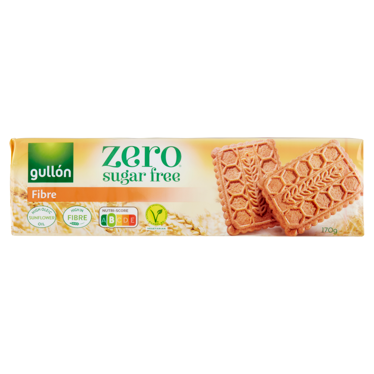 BISCUITI CU FIBRE VEGETALE FARA ZAHAR GULLON 170G