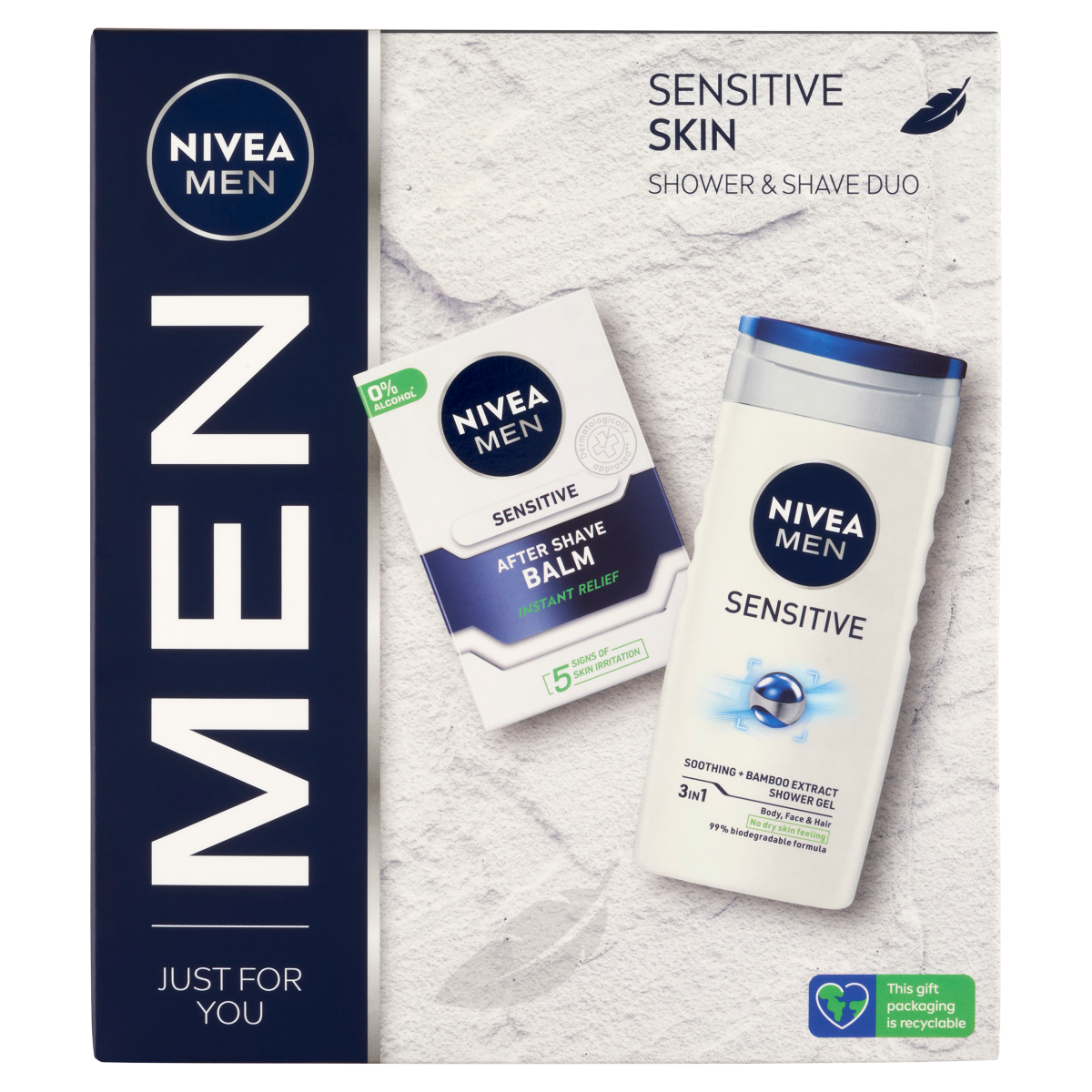 NIVEA GEANTA MEN SENSITIV SKIN BALSAM DUPA RAS,GEL DE DUS 2023