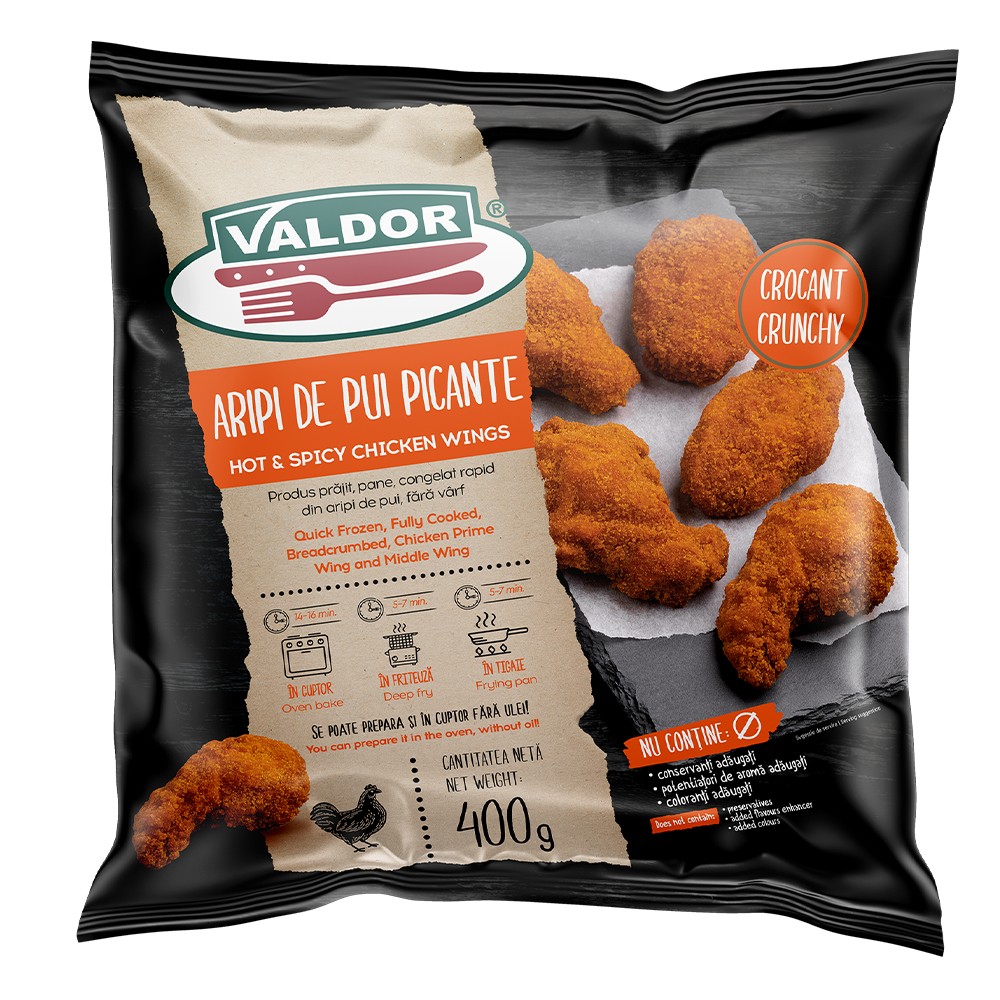 ARIPI DE PUI PICANTE VALDOR 400G