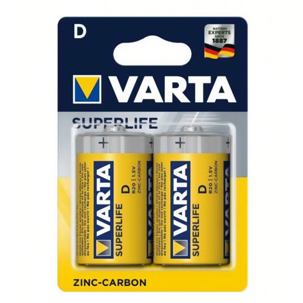 BATERII VARTA SUPERLIFE D R20P BLISTER DE 2BUC # 12 buc