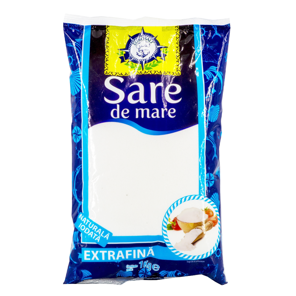 SARE DE MARE EXTRAFINA EUROSALT 1KG # 10 buc