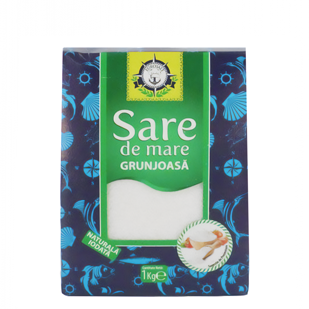 SARE DE MARE GRUNJOASA IODATA CUTIE EUROSALT 1KG # 10 buc