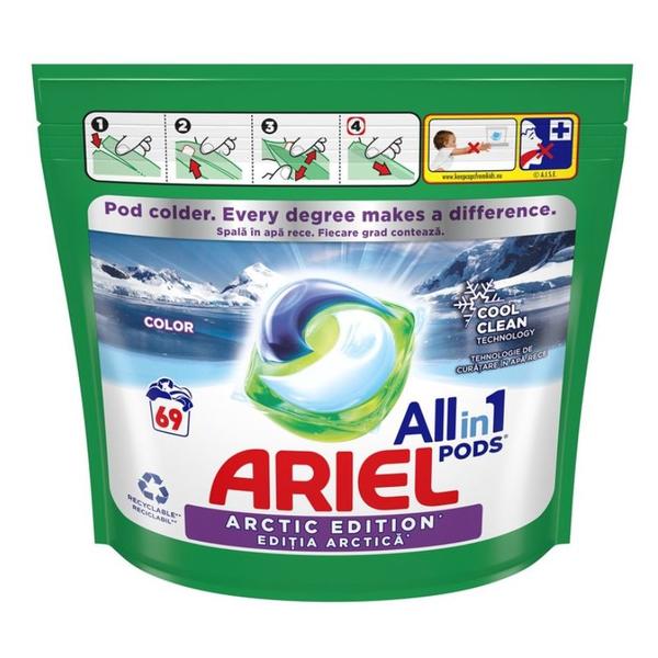 Detergenti ambient - ARIEL COLOR ARTIC EDITION DETERGENT DE RUFE CAPSULE GEL 69 BUC/SET, deterlife.ro
