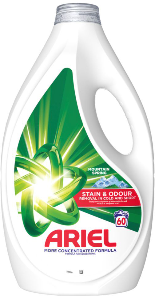 Detergenti ambient - ARIEL MOUNTAIN SPRING DETERGENT LICHID DE RUFE 2.7L AUTOMAT 60 SPALAR, deterlife.ro