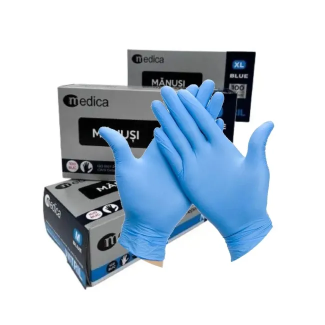 Protectie maini - DIAMANTE MANUSI NITRIL  ALBASTRE 100/ SET L, deterlife.ro