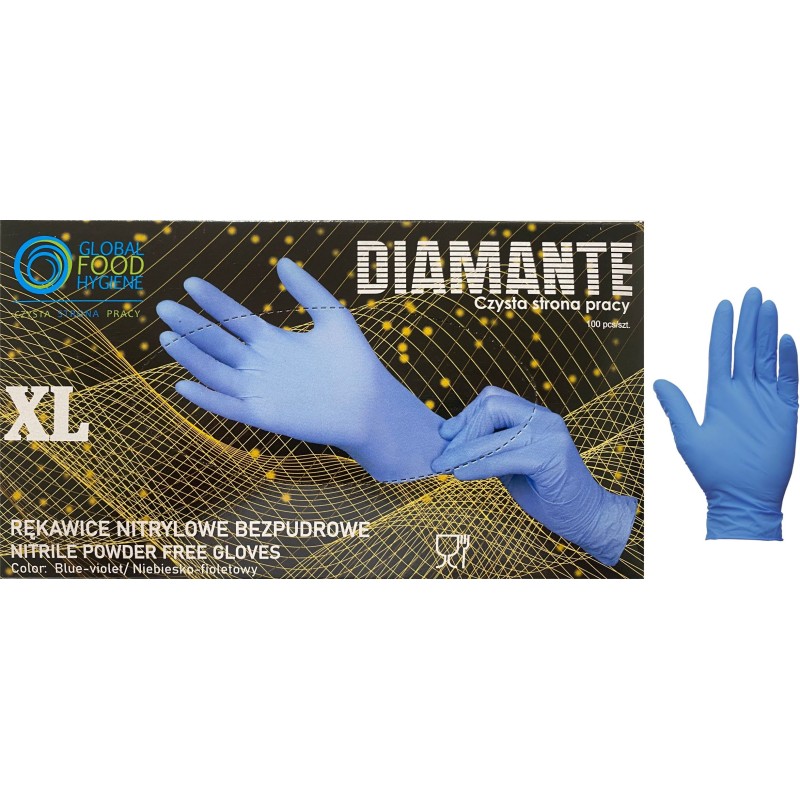 Protectie maini - DIAMANTE MANUSI NITRIL  ALBASTRE 100/ SET XL, deterlife.ro