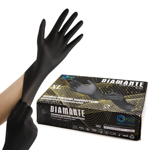 Protectie maini - DIAMANTE MANUSI NITRIL  NEGRE 100/SET XL, deterlife.ro
