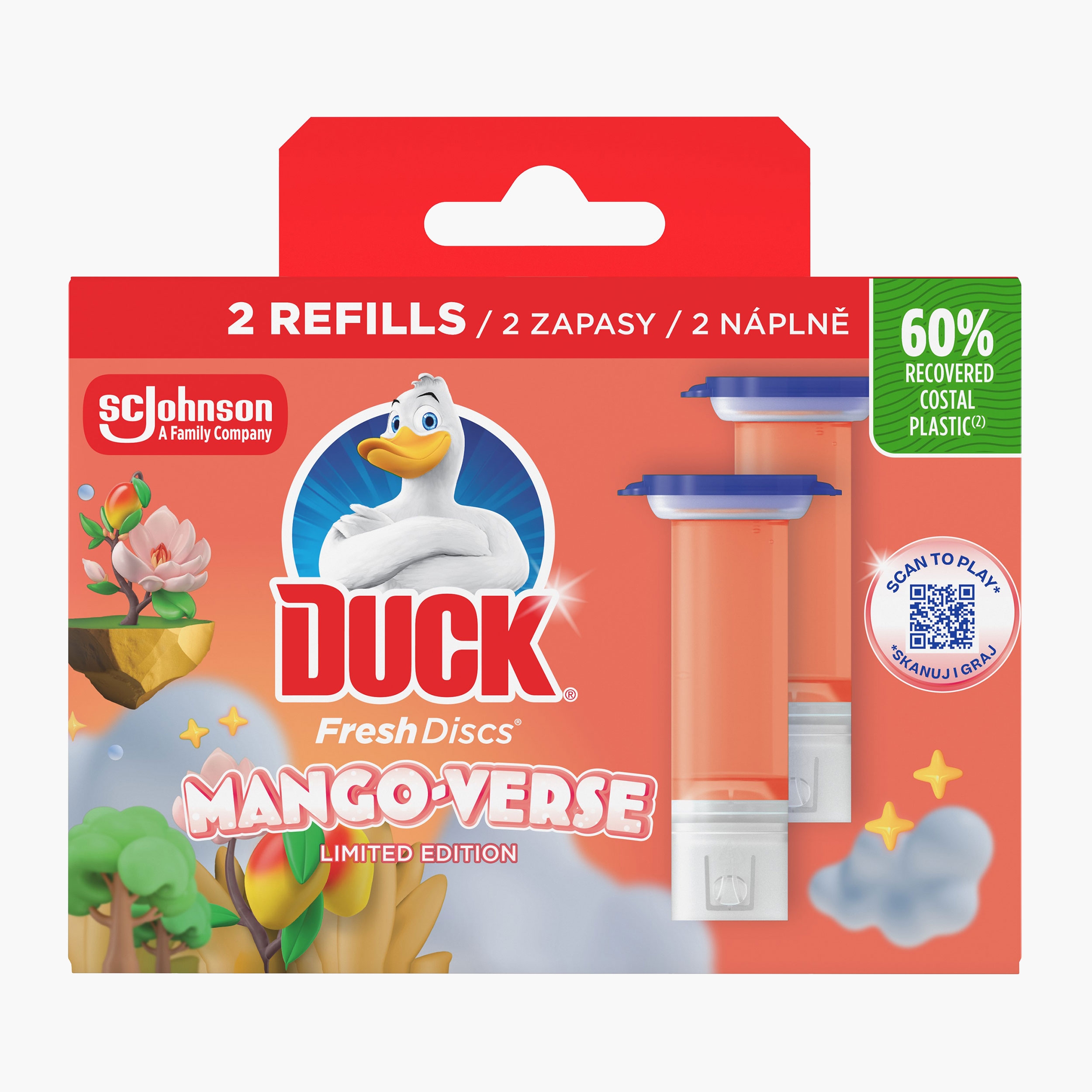 Odorizante wc - DUCK FRESH DUCK  REZERVA MANGO 2X36 ML
, deterlife.ro