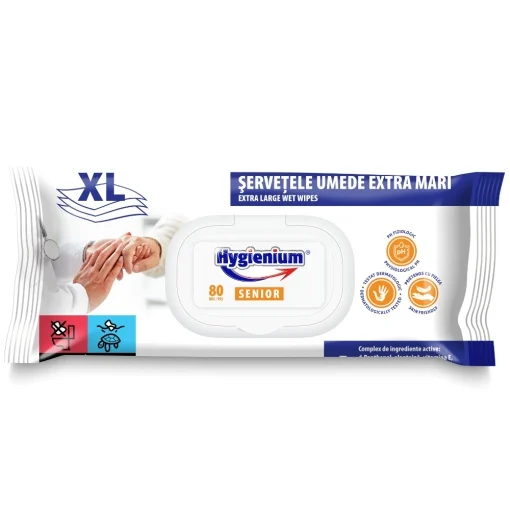 Servetele umede - HYGIENIUM SERVETELE UMEDE PENTRU ADULTI SENIOR XXL 60 BUC, deterlife.ro