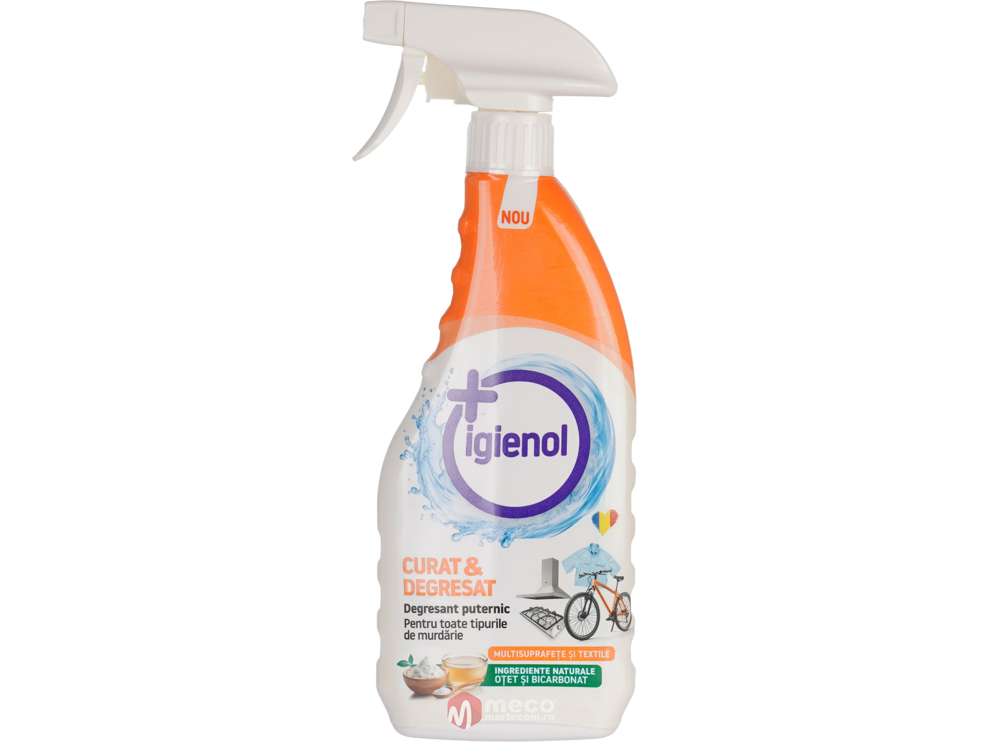 Detergenti bucatarie - IGIENOL CURAT SI DEGRESAT OTET  SI BICARBONAT  500 ML, deterlife.ro