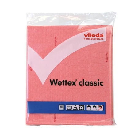 Lavete profesionale - LAVETA WETTEX CLASSIC RED VILEDA 10 BUC , deterlife.ro