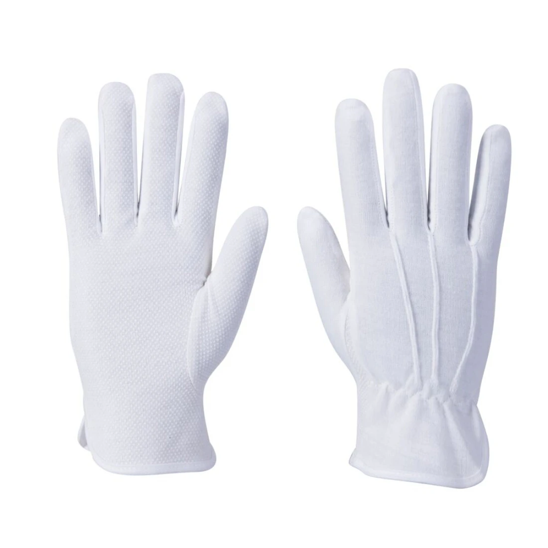 Protectie maini - MANUSI ALBE OSPATARI MICRODOT 12 perechi/SET marimea L, deterlife.ro