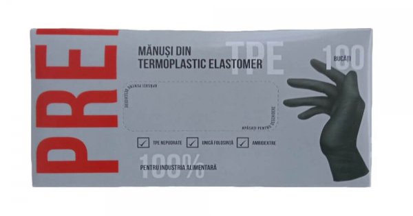 Protectie maini - MANUSI ECO NITRIL NEGRE 100 SET M, deterlife.ro