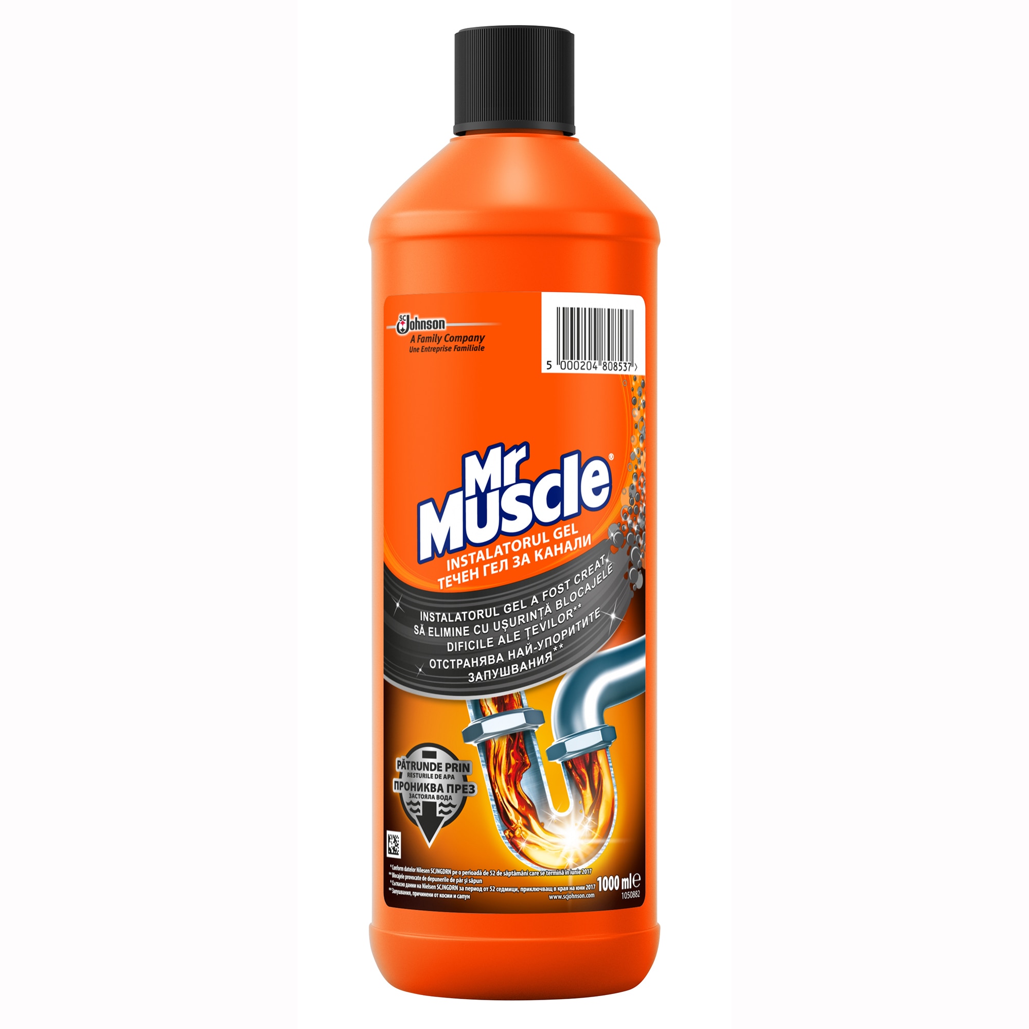 Detergenti profesionali - MR MUSCLE GEL DESFUNDAT TEVI 1 L, deterlife.ro